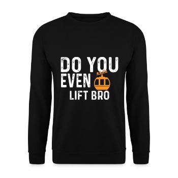 Skiing in winter Funny saying - Skiing - Unisex Sweatshirt - black - Front - Alina (178cm) & Michal (187cm)