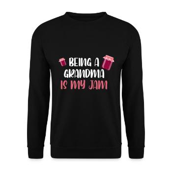 Grandmother Mother's Day Being A Grandma Is My Jam - Unisex Sweatshirt - black - Front - Alina (178cm) & Michal (187cm)