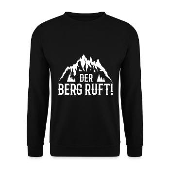 Der Berg ruft Ski Skifahrer Männer Skiurlaub - Unisex Pullover - Schwarz - Vorne - Alina (178cm) & Michal (187cm)