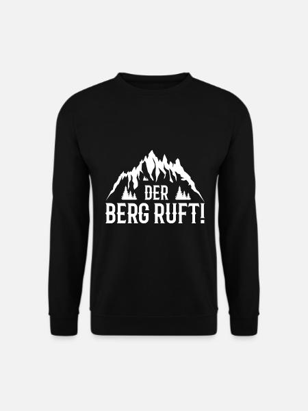 Der Berg ruft Ski Skifahrer Männer Skiurlaub - Unisex Pullover - Schwarz