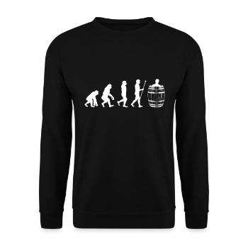 Eisbaden Eistonne Evolution Eisbad für Winterbader - Unisex Pullover - Schwarz - Vorne - Alina (178cm) & Michal (187cm)