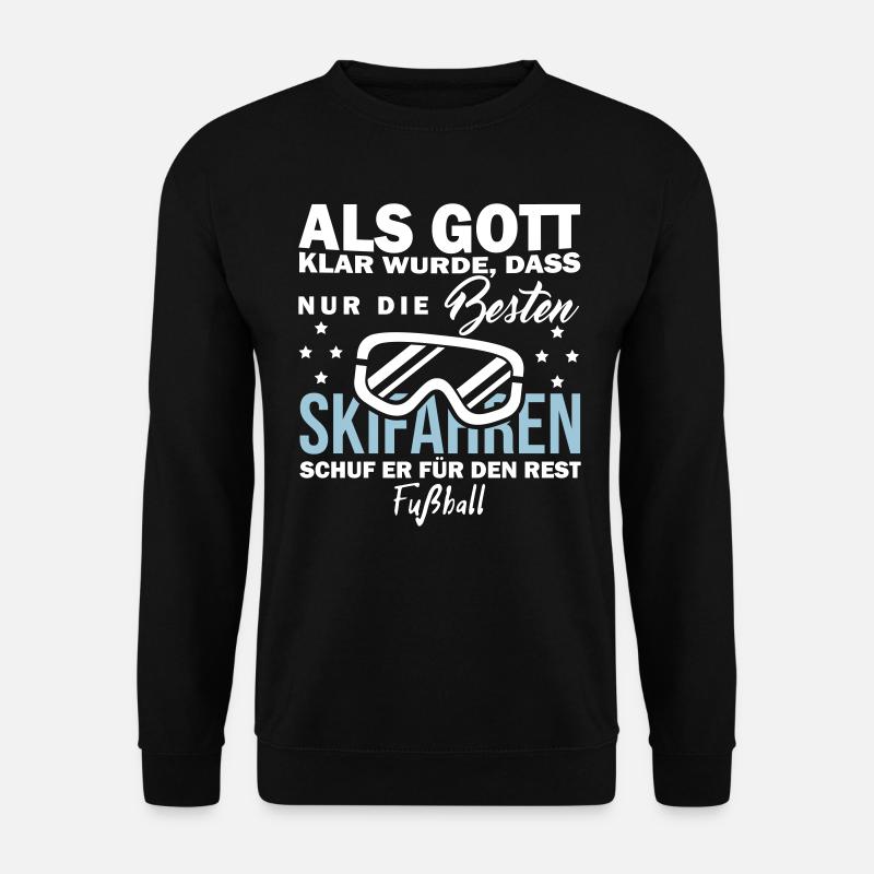 Skifahren vs. Fußball II - Unisex Pullover - Schwarz