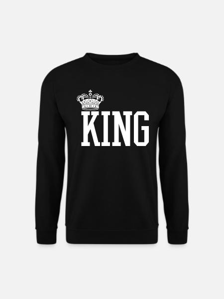 King - Queen Geschenk Geschenkidee - Unisex Pullover - Schwarz