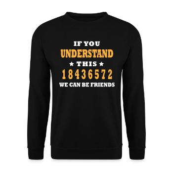 Huit cylindres d’ordre de mécanicien voiture V8 - Sweat-shirt Unisexe - noir - Devant - Alina (178cm) & Michal (187cm)
