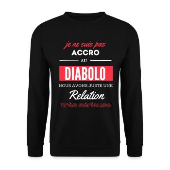 Cadeau humour diabolo cirque passion drôle - Sweat-shirt Unisexe - noir - Devant - Alina (178cm) & Michal (187cm)