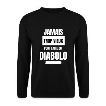 Ce cadeau humour diabolo pour les fans de diabolo - Sweat-shirt Unisexe - noir - Devant - Alina (178cm) & Michal (187cm)