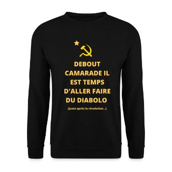 Cadeau humour diabolo cirque passion drôle - Sweat-shirt Unisexe - noir - Devant - Alina (178cm) & Michal (187cm)