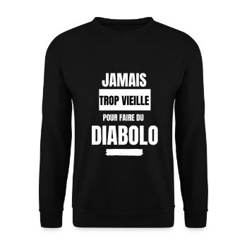 Cadeau humour diabolo cirque passion drôle - Sweat-shirt Unisexe - noir - Devant - Alina (178cm) & Michal (187cm)