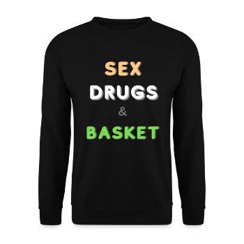 Gift basketball basketball funny sport passion - Unisex Sweatshirt - black - Front - Alina (178cm) & Michal (187cm)