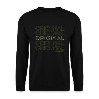 Original Junglist DNB Drum n Bass Darkside Remix - Sweat-shirt Unisexe - noir - Devant - Alina (178cm) & Michal (187cm)