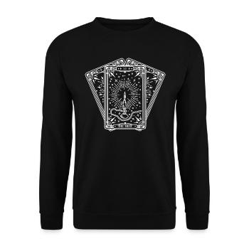 The Heat Deck (weiß) - Unisex Pullover - Schwarz - Vorne - Alina (178cm) & Michal (187cm)