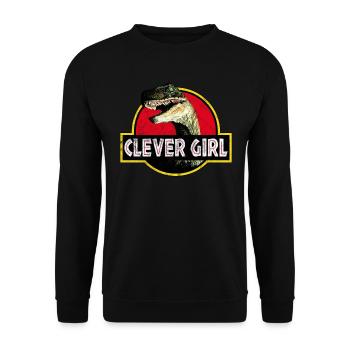 Jurassic World Raptor Clever Girl - Sweat-shirt Unisexe - noir - Devant - Alina (178cm) & Michal (187cm)