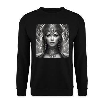 Mystical Fantasy Woman - Unisex Sweatshirt - black - Front - Alina (178cm) & Michal (187cm)