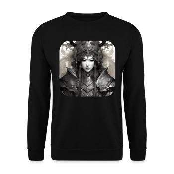 Fière Vierge de bouclier - Sweat-shirt Unisexe - noir - Devant - Alina (178cm) & Michal (187cm)
