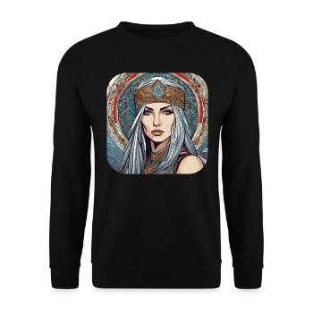Femme fantastique mystique - Sweat-shirt Unisexe - noir - Devant - Alina (178cm) & Michal (187cm)