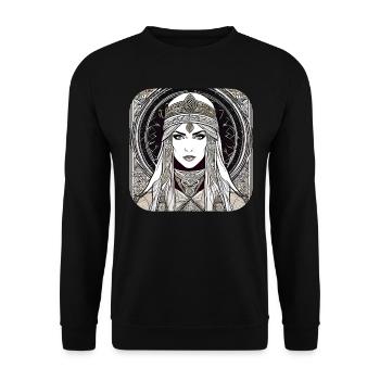 Mystical Fantasy Woman - Unisex Sweatshirt - black - Front - Alina (178cm) & Michal (187cm)
