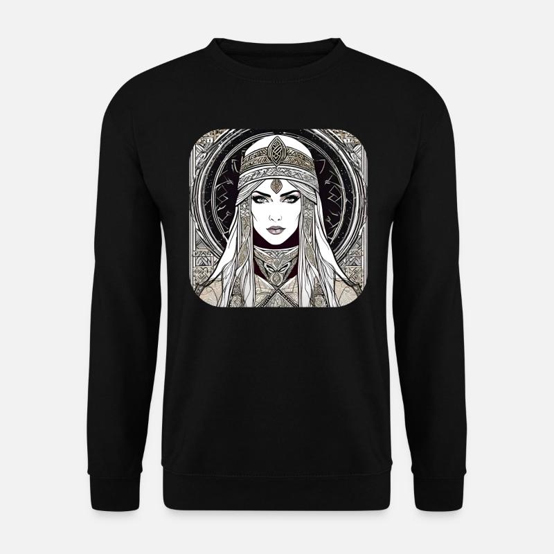Mystische Fantasy Frau - Unisex Pullover - Schwarz