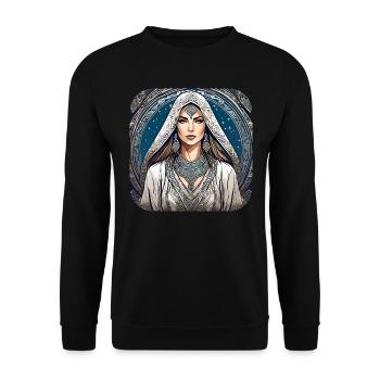 Mystical Fantasy Woman - Unisex Sweatshirt - black - Front - Alina (178cm) & Michal (187cm)