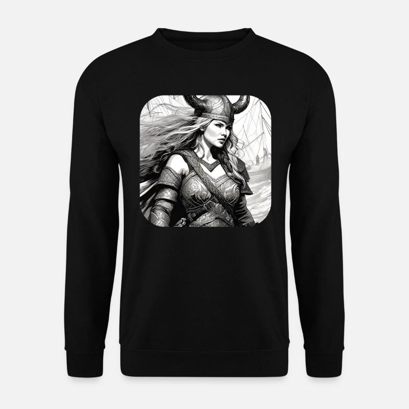 Fière Viking Germanin Shieldmaiden - Sweat-shirt Unisexe - noir