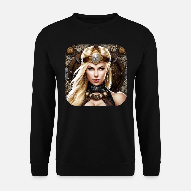 Fière Viking Germanin Shieldmaiden - Sweat-shirt Unisexe - noir