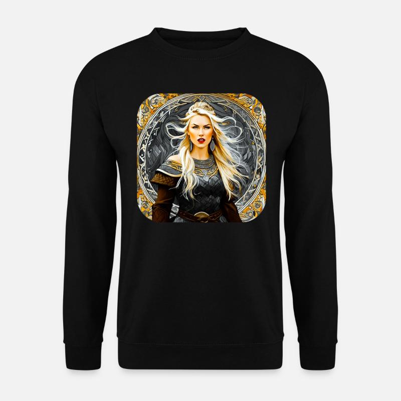 Fière Viking Germanin Shieldmaiden - Sweat-shirt Unisexe - noir