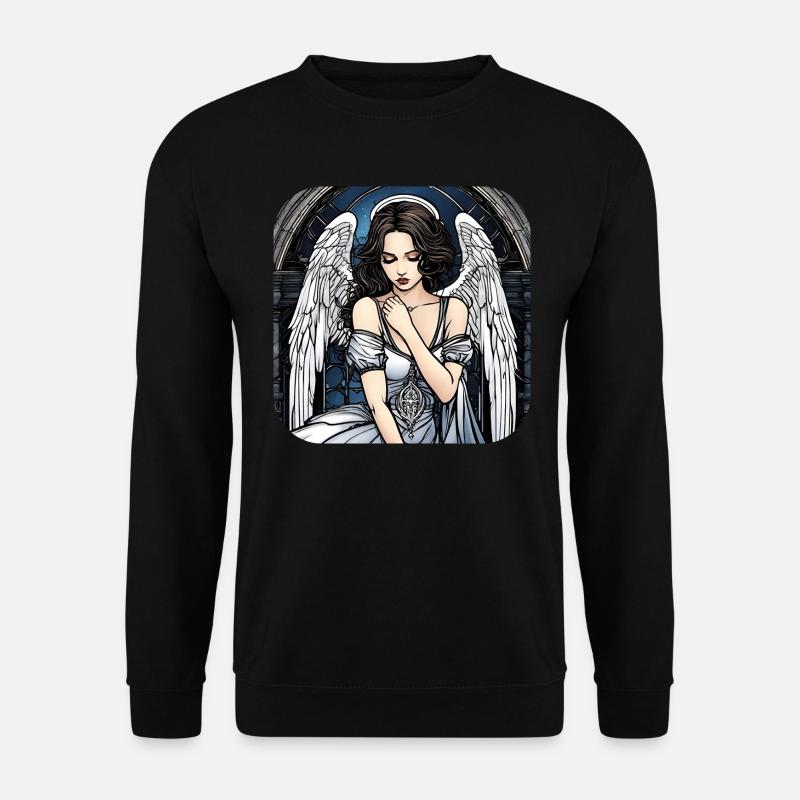 Cooler Gothik Engel III - Unisex Pullover - Schwarz