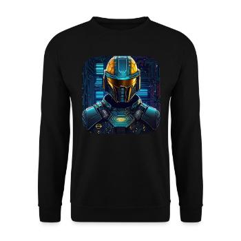 Motif cool du cyberespace - Sweat-shirt Unisexe - noir - Devant - Alina (178cm) & Michal (187cm)