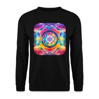 Motif psychédélique I - Sweat-shirt Unisexe - noir - Devant - Alina (178cm) & Michal (187cm)