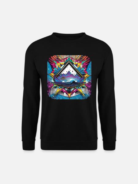 Psychedelic Motif II - Unisex Sweatshirt - black