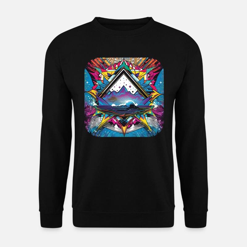 Psychedelic Motif II - Unisex Sweatshirt - black