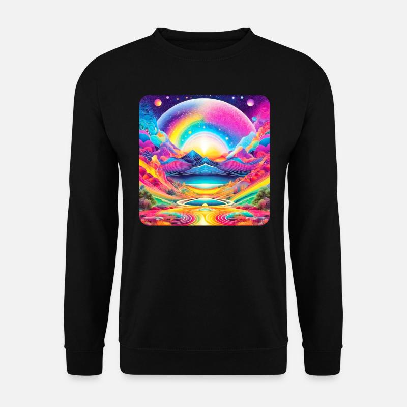 Psychedelic Motif III - Unisex Sweatshirt - black