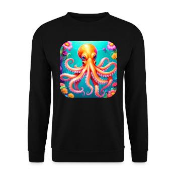 Poulpe cool II - Sweat-shirt Unisexe - noir - Devant - Alina (178cm) & Michal (187cm)