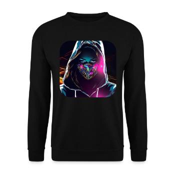 Fille cyberpunk cool IV - Sweat-shirt Unisexe - noir - Devant - Alina (178cm) & Michal (187cm)