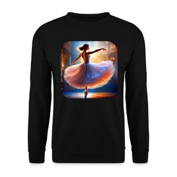 Prima Ballerina I - Unisex Pullover - Schwarz - Vorne - Alina (178cm) & Michal (187cm)
