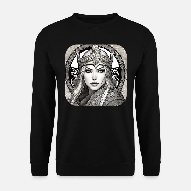 Fière Viking Germanin Shieldmaiden - Sweat-shirt Unisexe - noir
