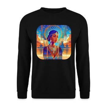 Chaman fantastique mystique avec attrape-rêves - Sweat-shirt Unisexe - noir - Devant - Alina (178cm) & Michal (187cm)