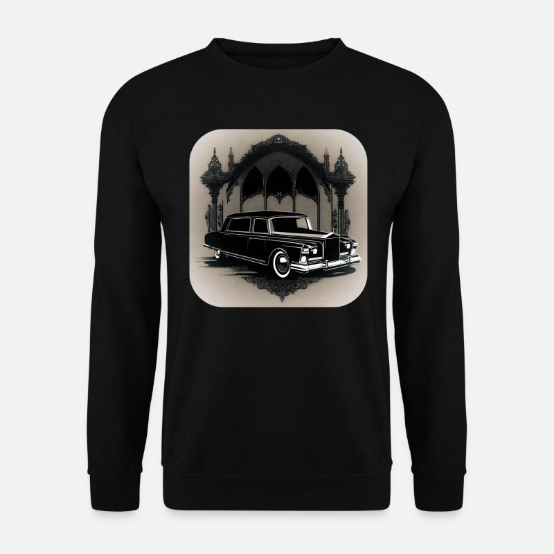 Cooler Oldtimer Leichenwagen - Unisex Pullover - Schwarz