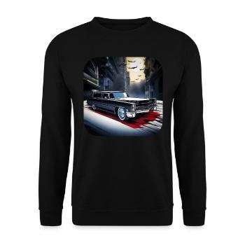Corbillard Vintage cool - Sweat-shirt Unisexe - noir - Devant - Alina (178cm) & Michal (187cm)