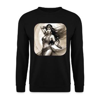 Danseuse orientale mystique - Sweat-shirt Unisexe - noir - Devant - Alina (178cm) & Michal (187cm)