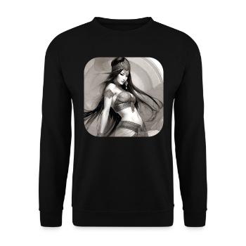 Danseuse orientale mystique - Sweat-shirt Unisexe - noir - Devant - Alina (178cm) & Michal (187cm)