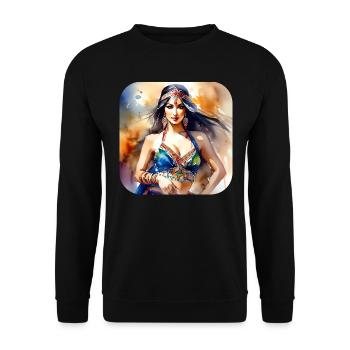 Danseuse orientale mystique - Sweat-shirt Unisexe - noir - Devant - Alina (178cm) & Michal (187cm)