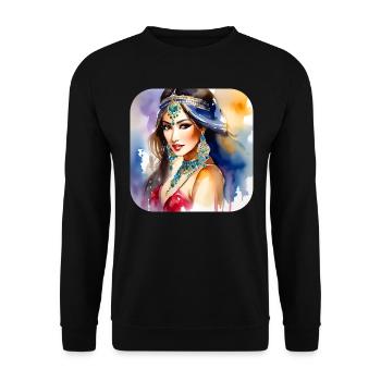 Danseuse orientale mystique - Sweat-shirt Unisexe - noir - Devant - Alina (178cm) & Michal (187cm)