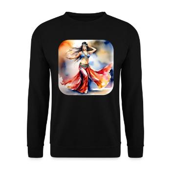 Danseuse orientale mystique - Sweat-shirt Unisexe - noir - Devant - Alina (178cm) & Michal (187cm)