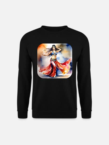 Mystical oriental belly dancer - Unisex Sweatshirt - black