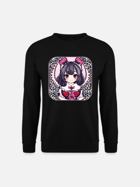 Jolie fille d’anime - Sweat-shirt Unisexe - noir