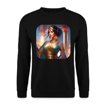 Mystical Oriental Princess - Unisex Sweatshirt - black - Front - Alina (178cm) & Michal (187cm)