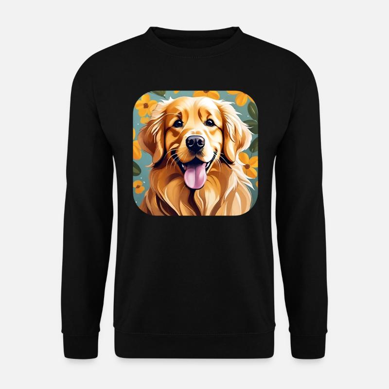 Niedlicher golden Retriever - Unisex Pullover - Schwarz
