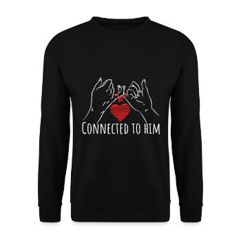 Für ihn - Unisex Pullover - Schwarz - Vorne - Alina (178cm) & Michal (187cm)