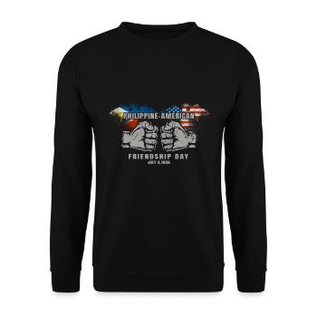 Philippinisch-amerikanischer Freundschaftstag - Unisex Pullover - Schwarz - Vorne - Alina (178cm) & Michal (187cm)