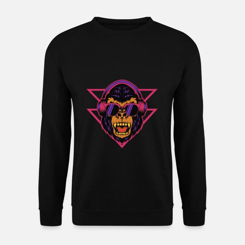 Gorille DJ - Sweat-shirt Unisexe - noir